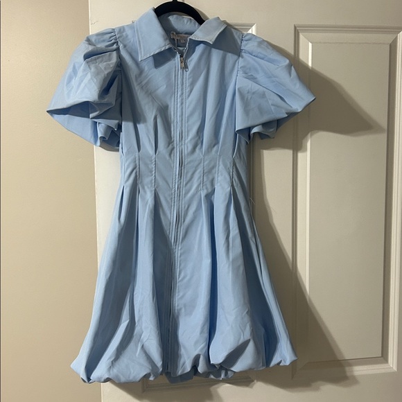 Dresses & Skirts - Light Blue Puff Sleeve Dress